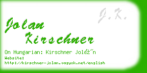 jolan kirschner business card